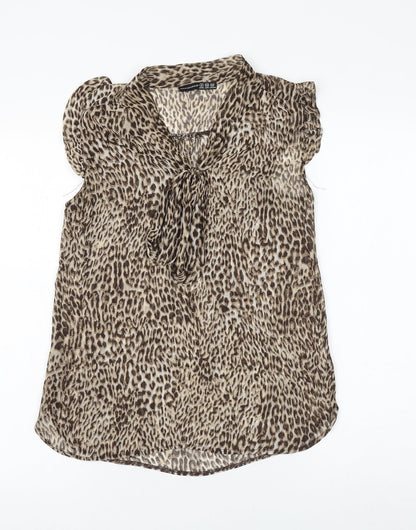 Womens UK Size 6 Atmosphere Brown Basic Blouse