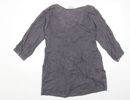 Glamorosa Womens Grey Cotton Basic T-Shirt Size 14 Square Neck