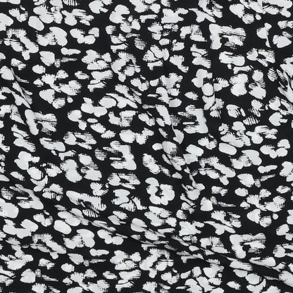 Papaya Womens Black Geometric Polyester Basic Blouse Size 10 Round Neck