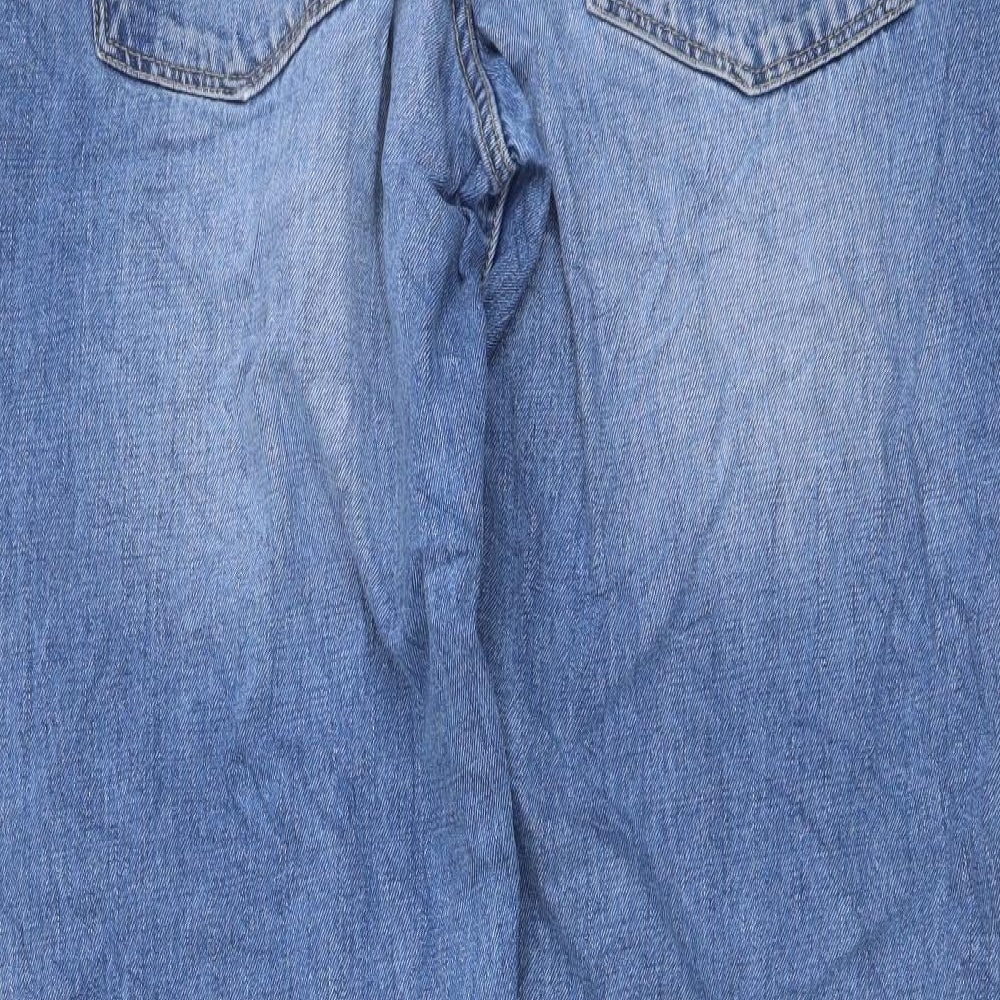 TU Mens Blue Cotton Straight Jeans Size 34 in L32 in Regular Button