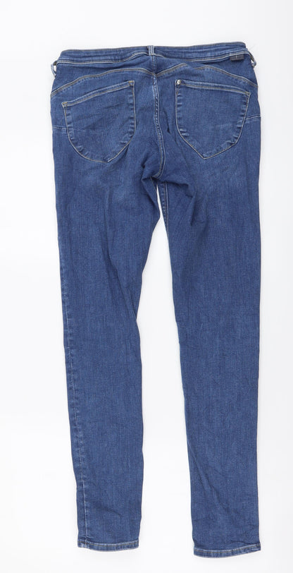 Womens UK Size L H&M Regular Fit Skinny Blue Jeans