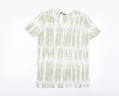 Womens UK Size 6 Marks and Spencer Green Basic T-Shirt