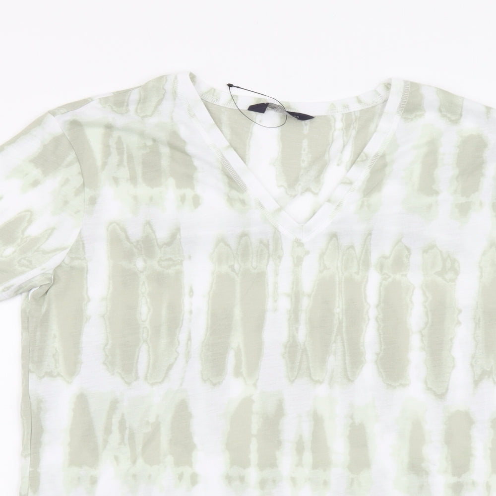 Womens UK Size 6 Marks and Spencer Green Basic T-Shirt