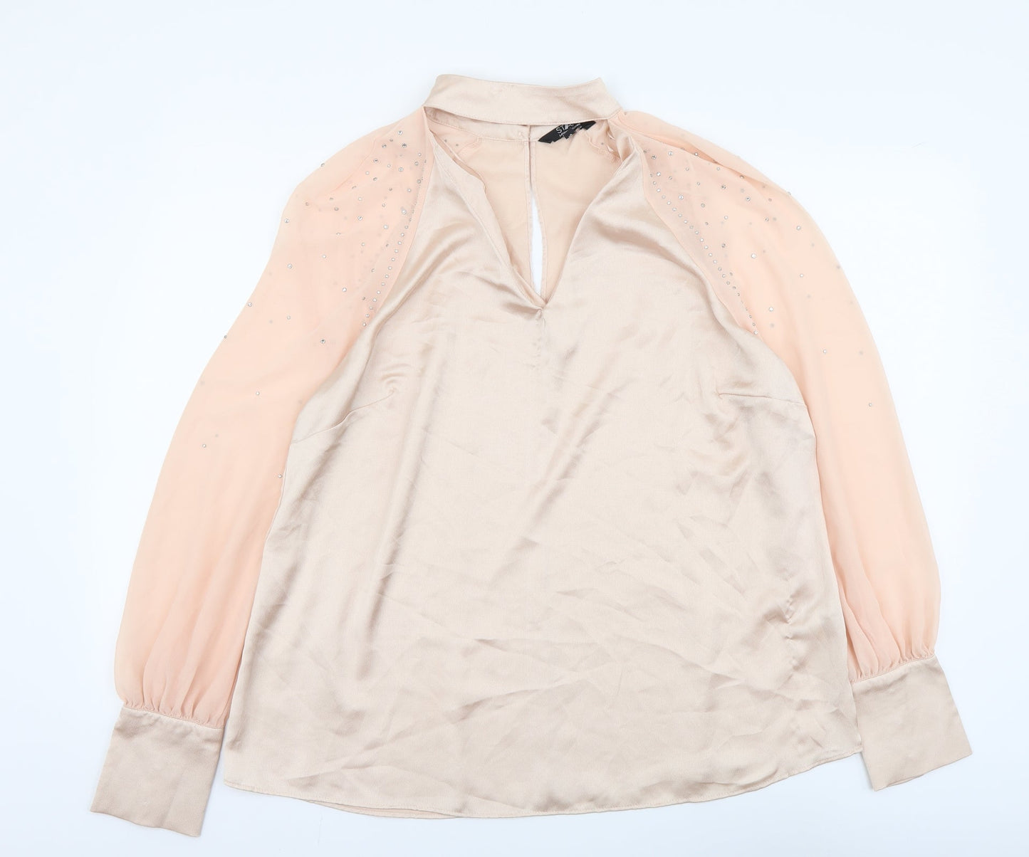 Womens UK Size 16 Star Pink Basic Blouse