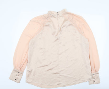 Womens UK Size 16 Star Pink Basic Blouse