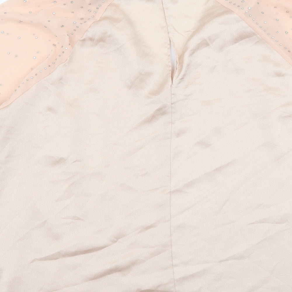 Womens UK Size 16 Star Pink Basic Blouse
