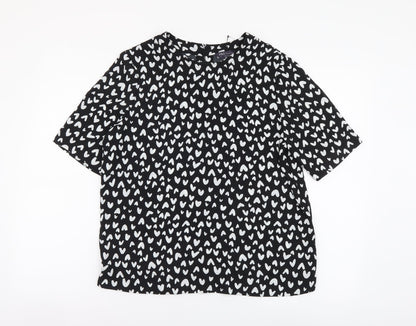 Womens UK Size 10 Marks and Spencer Black Basic Blouse