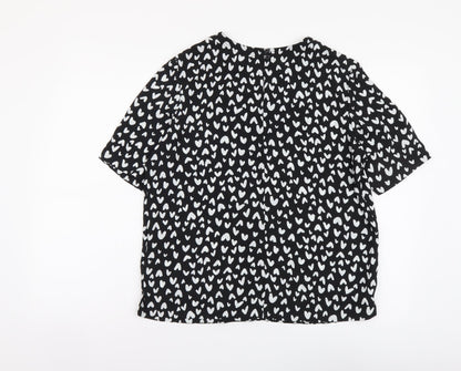 Womens UK Size 10 Marks and Spencer Black Basic Blouse