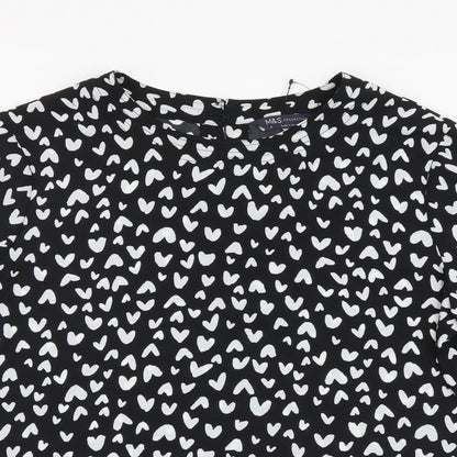 Womens UK Size 10 Marks and Spencer Black Basic Blouse