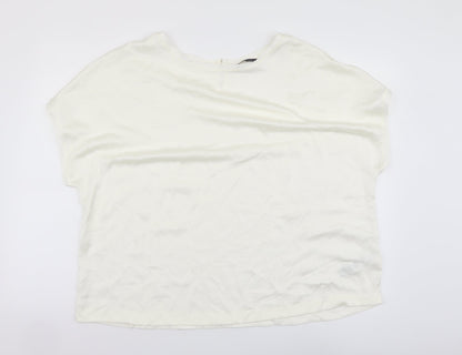 Womens UK Size 22 Marks and Spencer Ivory Basic Blouse