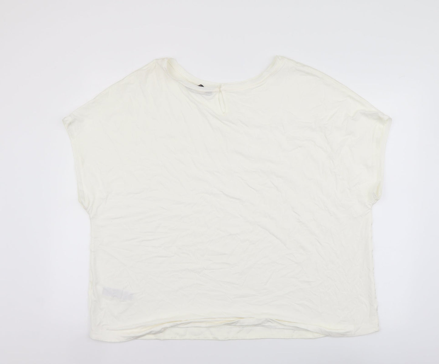 Womens UK Size 22 Marks and Spencer Ivory Basic Blouse