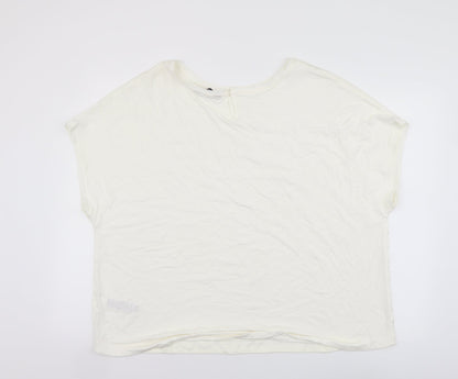 Womens UK Size 22 Marks and Spencer Ivory Basic Blouse