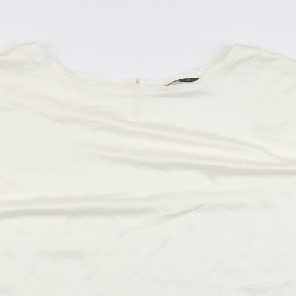 Womens UK Size 22 Marks and Spencer Ivory Basic Blouse