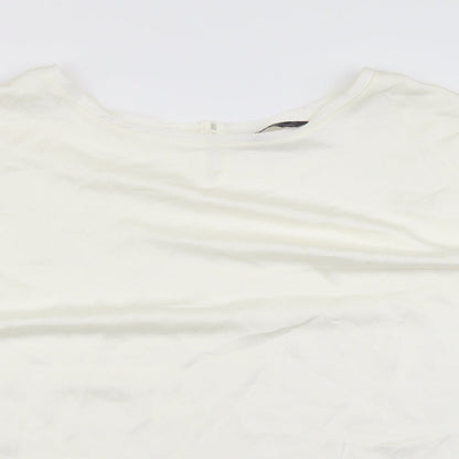 Womens UK Size 22 Marks and Spencer Ivory Basic Blouse
