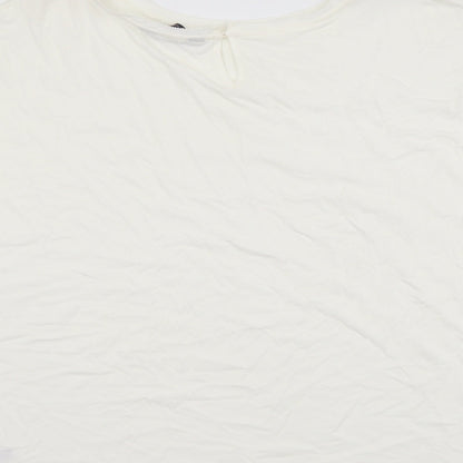 Womens UK Size 22 Marks and Spencer Ivory Basic Blouse