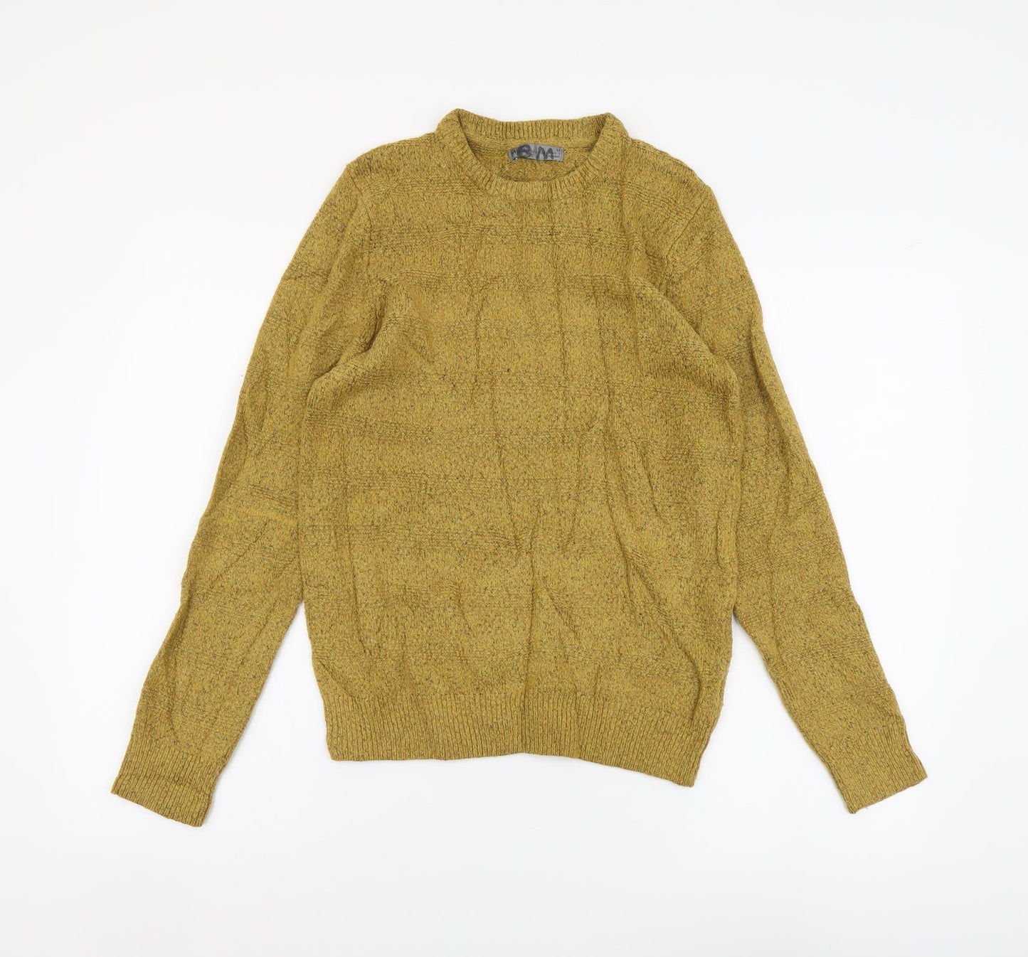 Womens UK Size M Marks and Spencer Yellow Henley Jumper