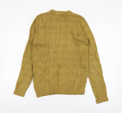 Womens UK Size M Marks and Spencer Yellow Henley Jumper