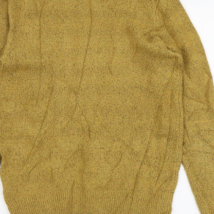 Womens UK Size M Marks and Spencer Yellow Henley Jumper