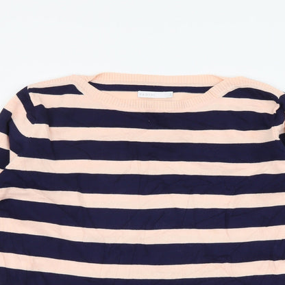 Padini Womens Multicoloured Boat Neck Striped Viscose Pullover Jumper Size L