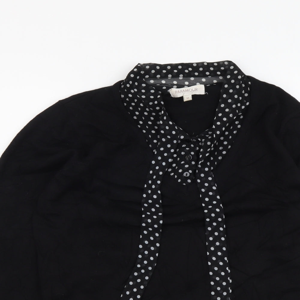 Womens UK Size M Paramour Black Pullover Jumper