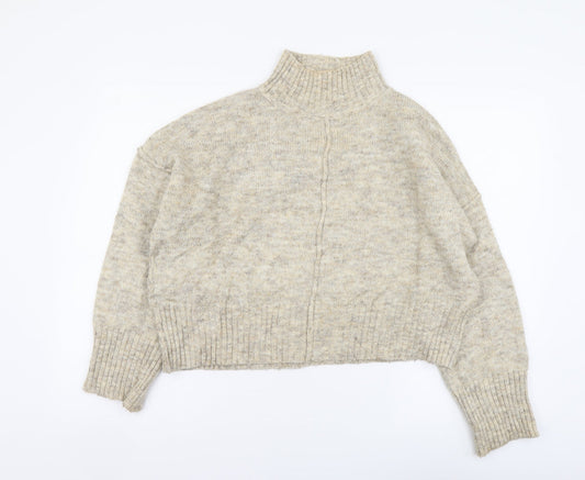 Womens UK Size M New Look Beige Pullover Jumper