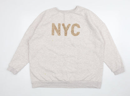 Matalan Womens Ivory Polyester Pullover Sweatshirt Size XL Pullover - NYC