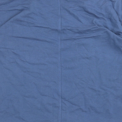 Per Una Womens Blue Scoop Neck Cotton Pullover Jumper Size 8