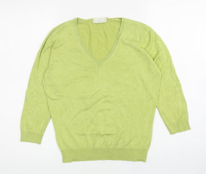 Womens UK Size 14 Marks and Spencer Green Pullover Jumper