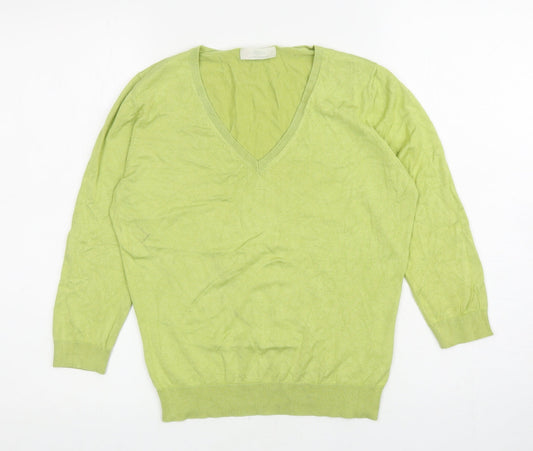 Womens UK Size 14 Marks and Spencer Green Pullover Jumper