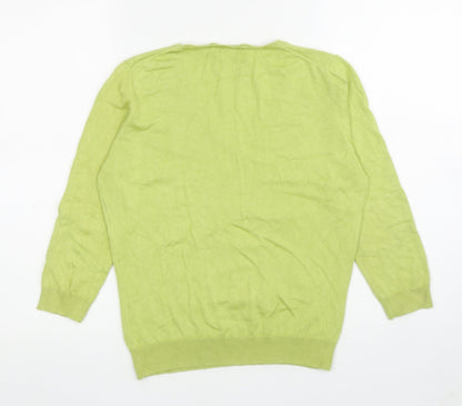 Womens UK Size 14 Marks and Spencer Green Pullover Jumper