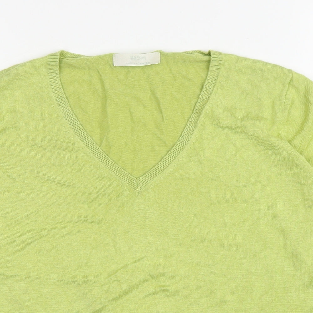 Womens UK Size 14 Marks and Spencer Green Pullover Jumper
