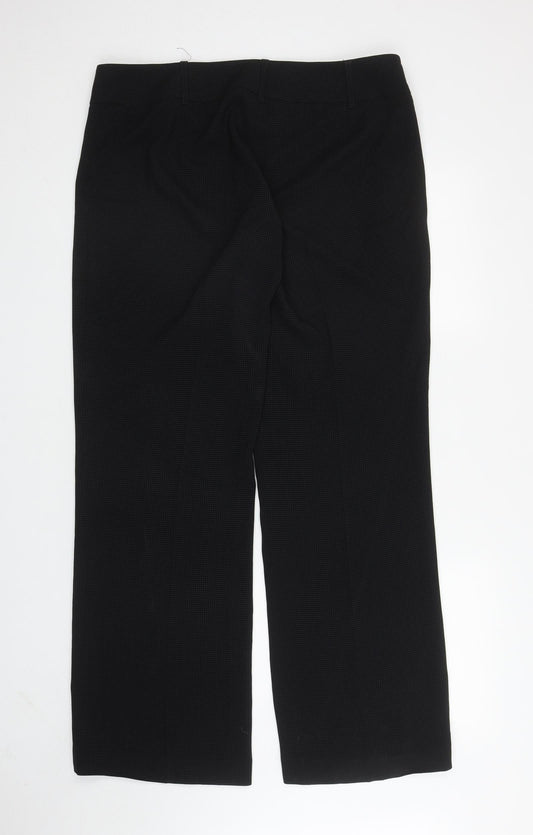 AMARANTO Womens Black Polka Dot Polyester Dress Pants Trousers Size 16 L32 in Regular Zip