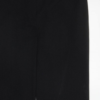 AMARANTO Womens Black Polka Dot Polyester Dress Pants Trousers Size 16 L32 in Regular Zip