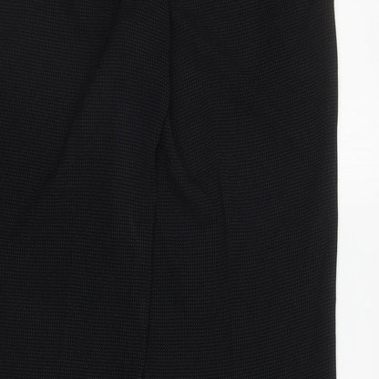 AMARANTO Womens Black Polka Dot Polyester Dress Pants Trousers Size 16 L32 in Regular Zip