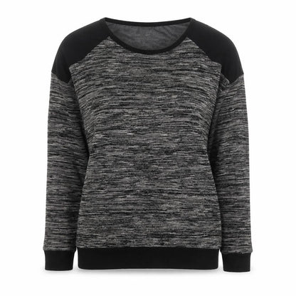 New Look Womens Grey Striped Cotton Pullover Sweatshirt Size 8 Pullover