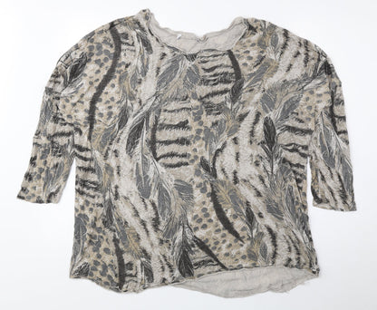Womens UK Size One Size Preworn Brown Basic Blouse