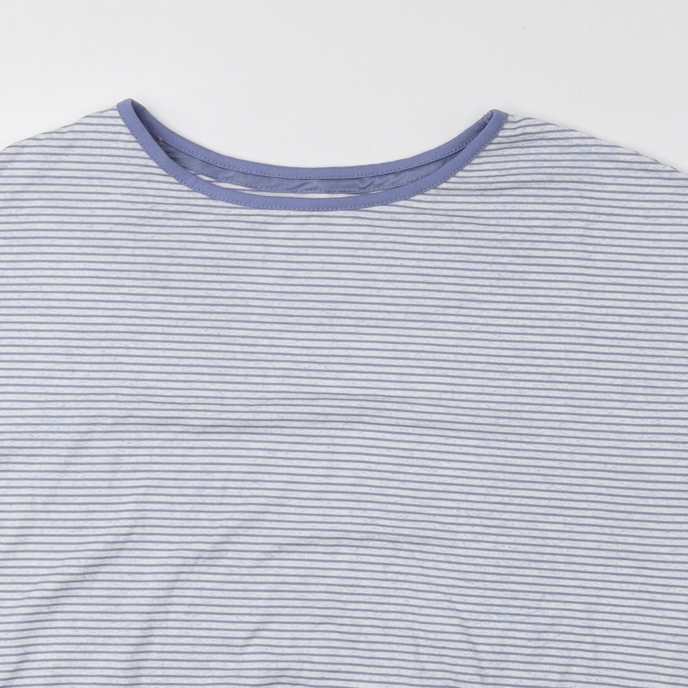 Primark Womens Blue Round Neck Striped Polyester Pullover Jumper Size XS