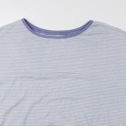 Primark Womens Blue Round Neck Striped Polyester Pullover Jumper Size XS