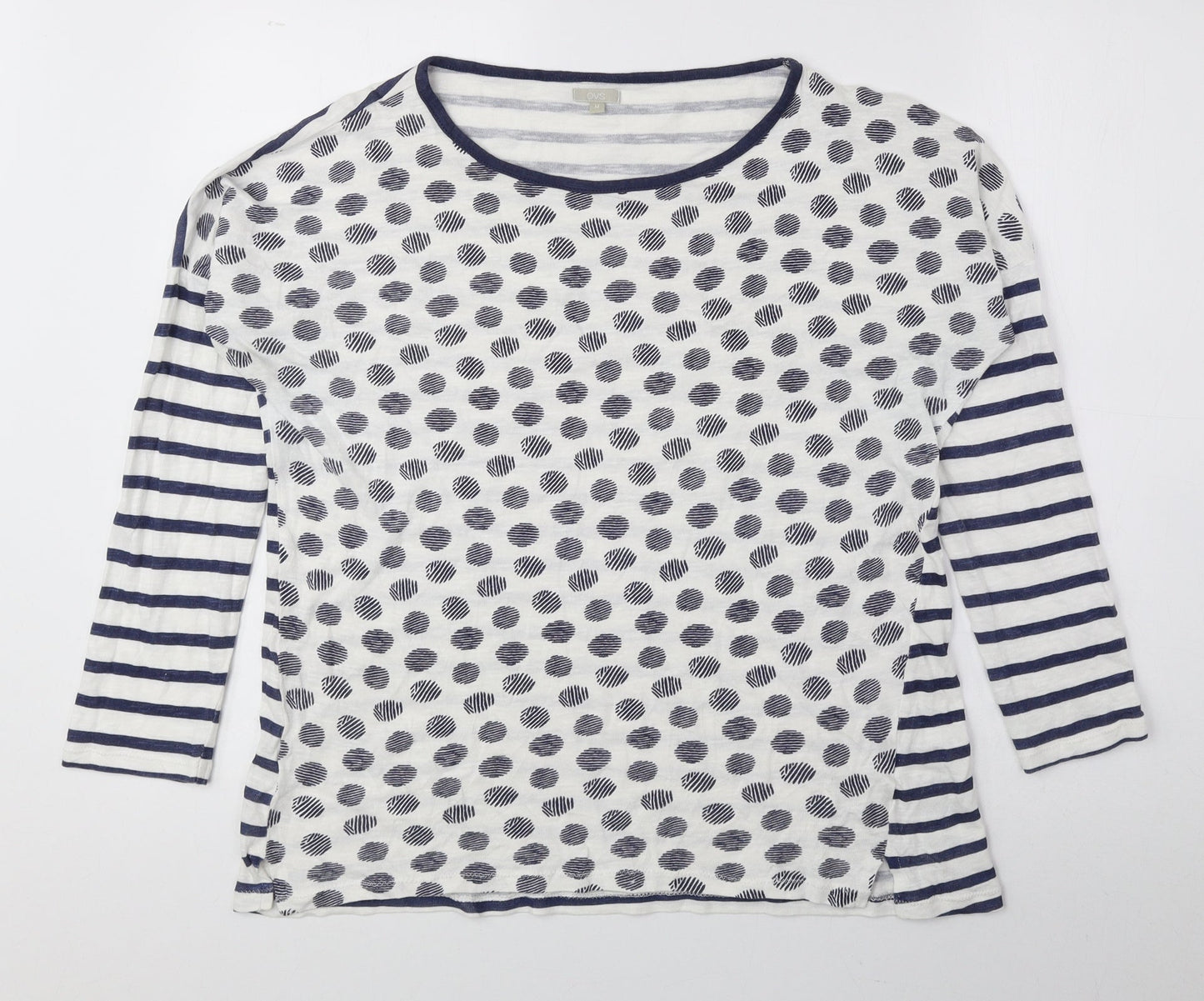 Womens UK Size M OVS Blue Basic Button-Up