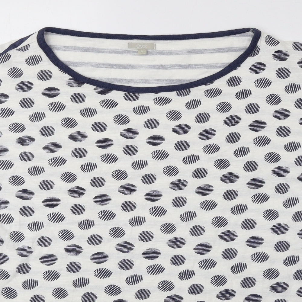 Womens UK Size M OVS Blue Basic Button-Up