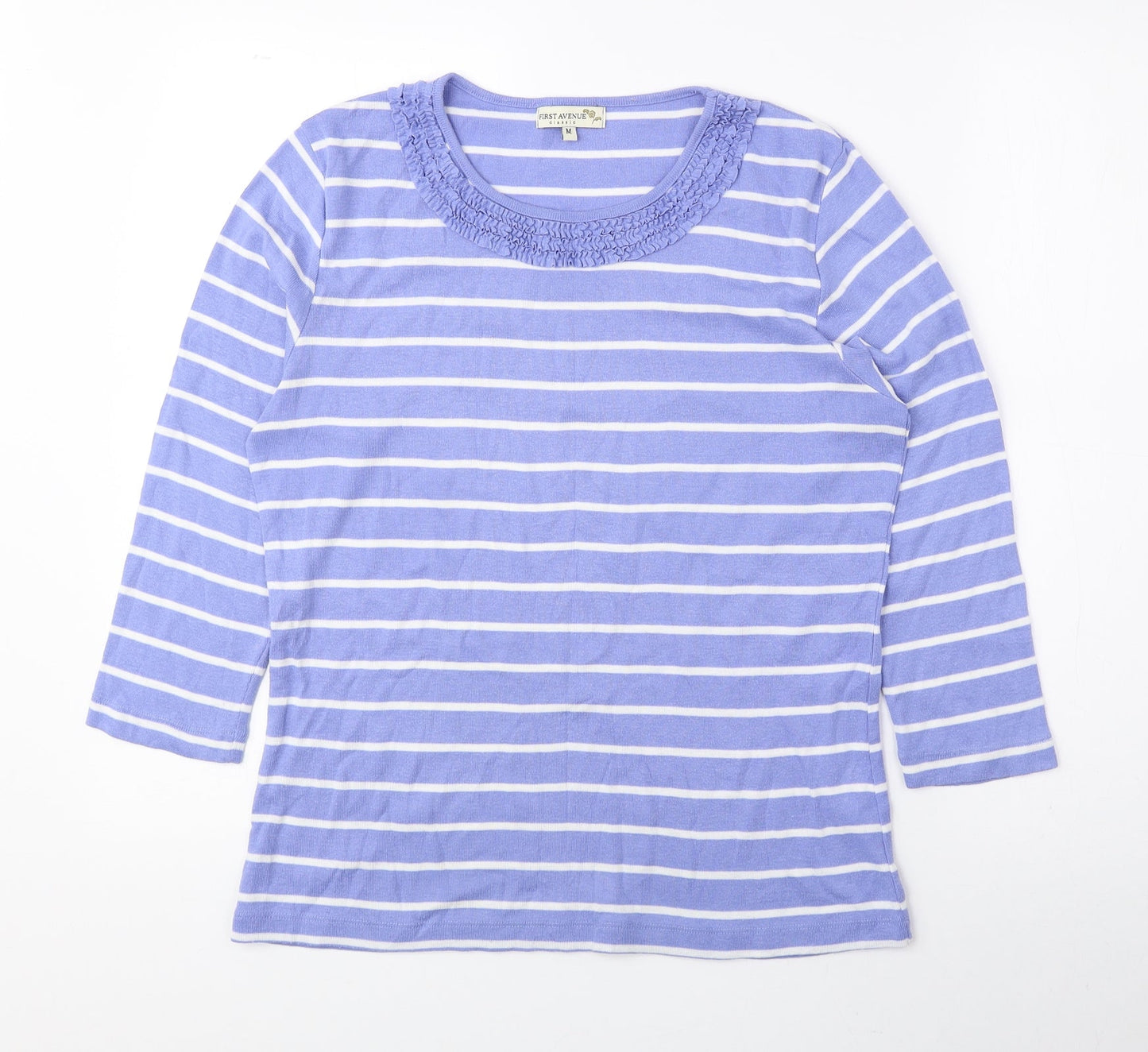 Womens UK Size M First Avenue Blue Basic Blouse