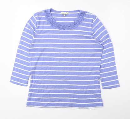 Womens UK Size M First Avenue Blue Basic Blouse