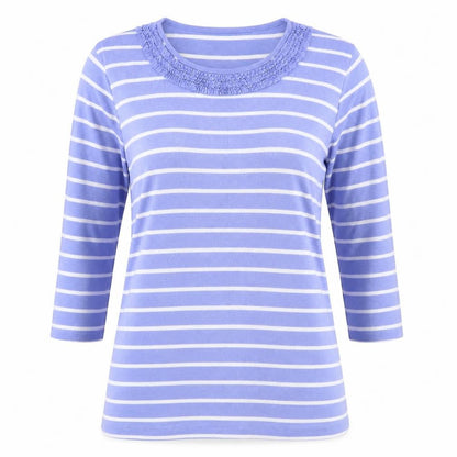 Womens UK Size M First Avenue Blue Basic Blouse