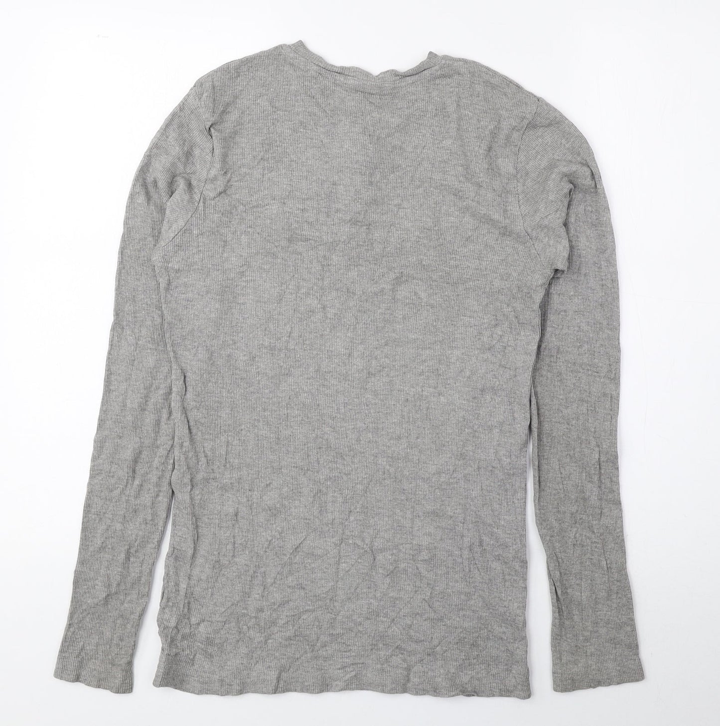 Womens UK Size M Preworn Grey Basic Blouse