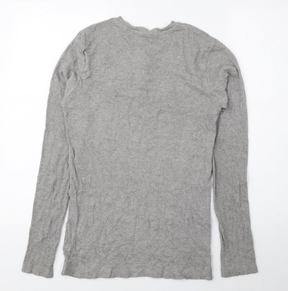 Womens UK Size M Preworn Grey Basic Blouse