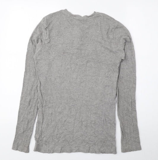 Womens UK Size M Preworn Grey Basic Blouse