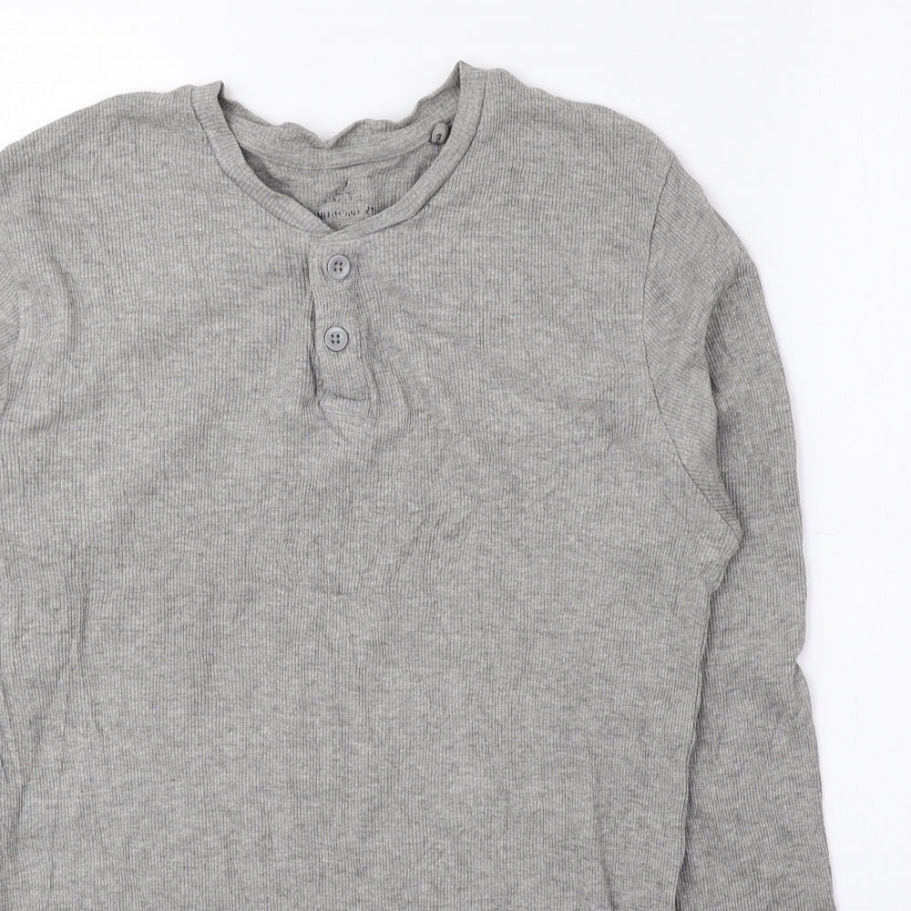Womens UK Size M Preworn Grey Basic Blouse