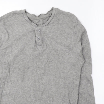 Womens UK Size M Preworn Grey Basic Blouse