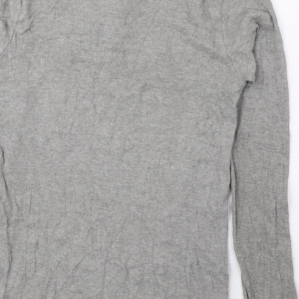 Womens UK Size M Preworn Grey Basic Blouse
