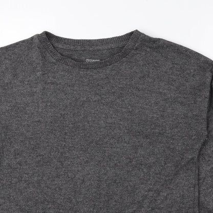 Primark Womens Grey Round Neck Polyester Pullover Jumper Size S